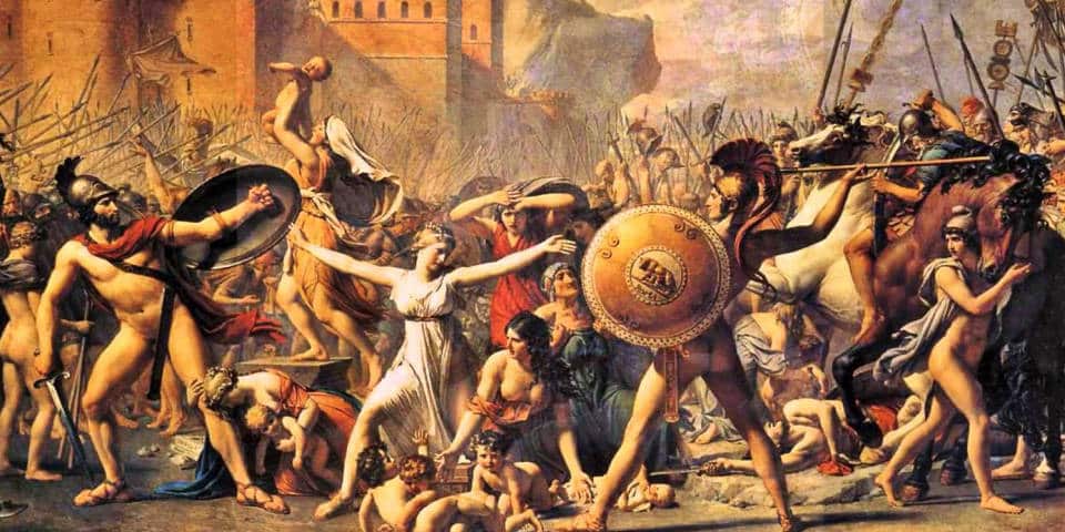 Sabine women legend in the valley of the Circus Maximus Ancient Rome