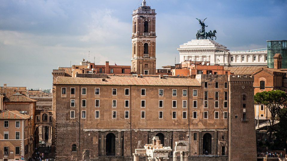  Ancient Rome official records office Tabularium Capitoline Hill view from Roman Forum