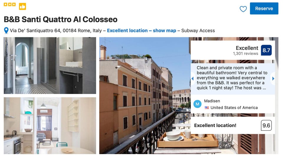 B&B Santi Quattro Al Colosseo Hotel Near The Colosseum in Rome