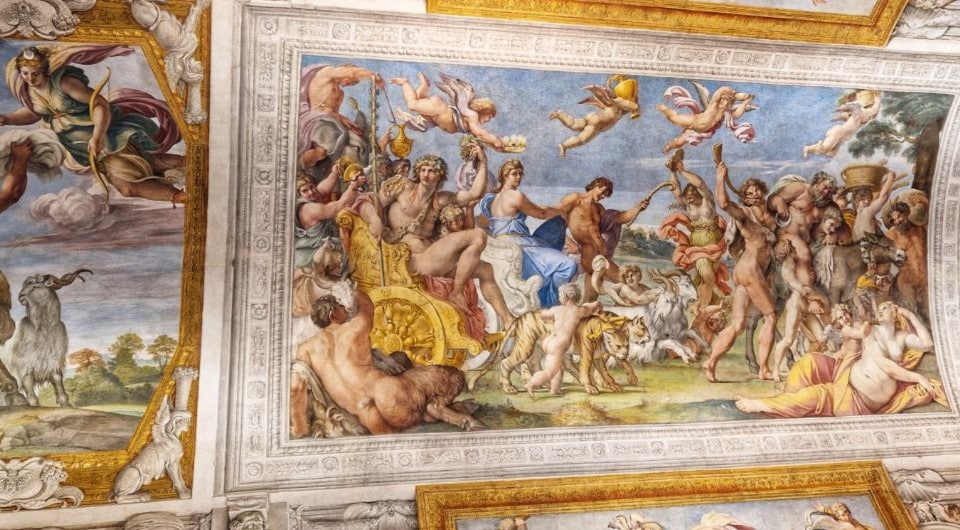 Frescoes inside Palazzo Farnese