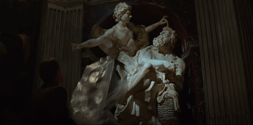 Habakkuk and the Angel movie Angels and Demons scene Chigi Chapel in the Santa Maria del Popolo church