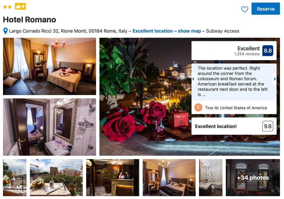 Hotel Romano near Roman Forum