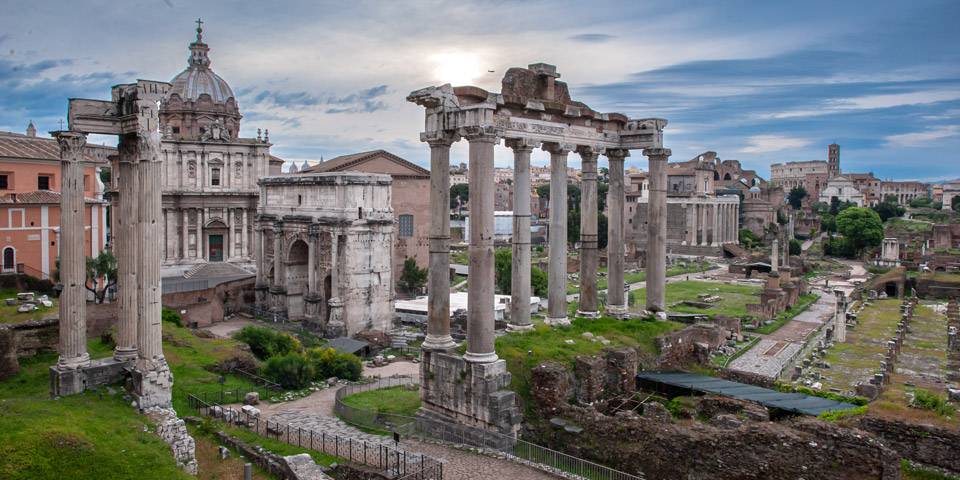 Iconic View from the Right of the Roman Forum