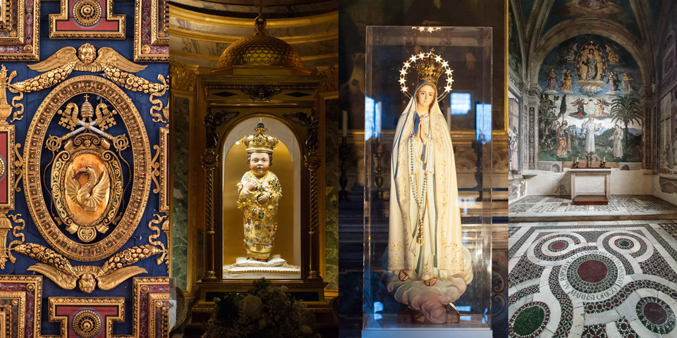 Interior details of the relic in the Basilica of Santa Maria Aracelli Rome