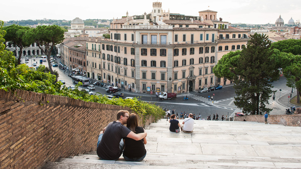 Rome Panoramic View from the Steps of Ara Coeli