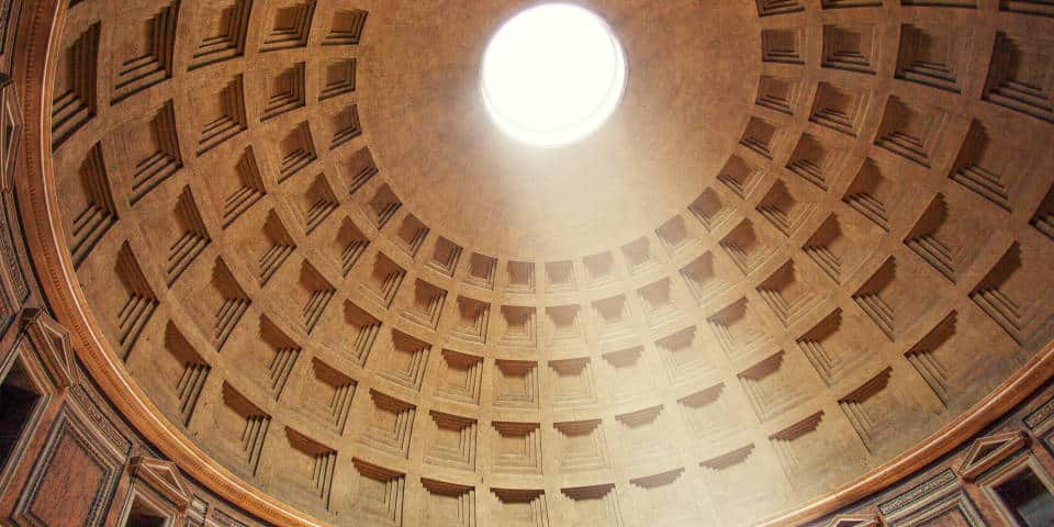 the Eye of the Pantheon Dome in Rome