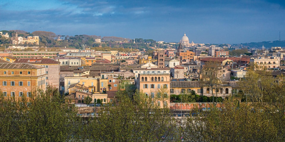 Trastevere and the Janiculum from the Aventine