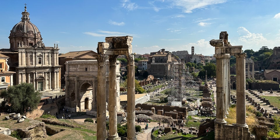 View of the Roman Forum from Palazzo Senatorio Capitoline Museums