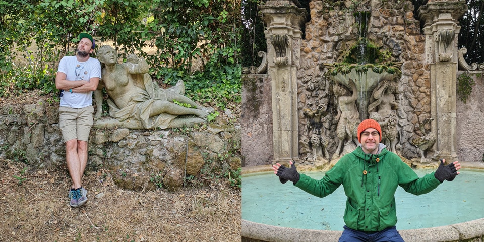 Rome.us author Artur Jakucewicz visiting Villa Sciarra in summer and late autumn after living for years in nearby Monteverde Vecchio