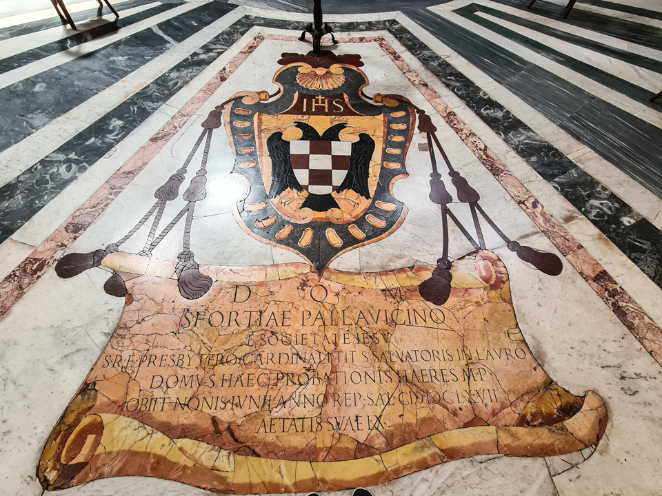 coat of arms with two eagles belongs to Cardinal Francesco Maria Sforza Pallavicino coat of arms with two eagles belongs to Cardinal Francesco Maria Sforza Pallavicino