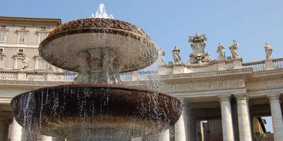 fountain on St Peter's Square Vatican