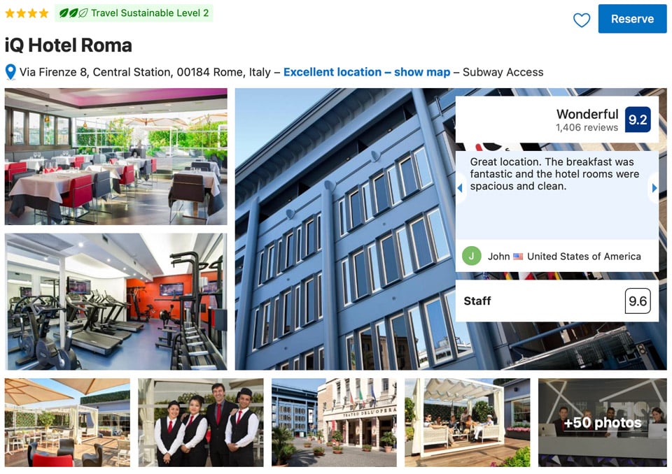 iQ Hotel Roma near Termini Station