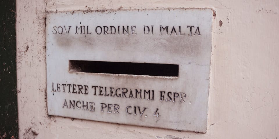 Knights of Malta letterbox Aventine Hill Rome