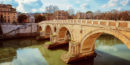 Ponte Sisto Bridge in Trastevere in Rome