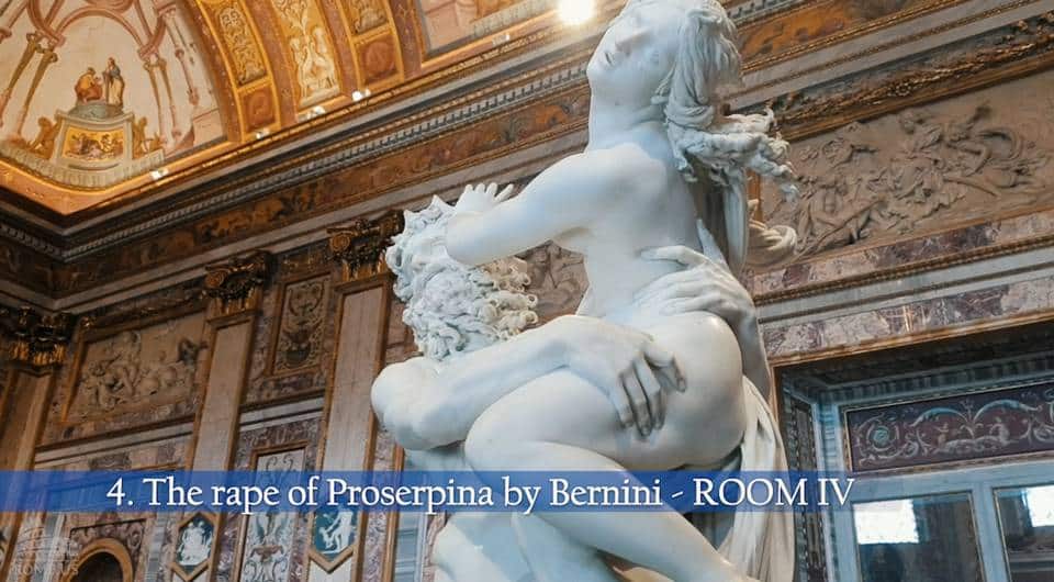 The Rape of Prosperina in Borghese Gallery