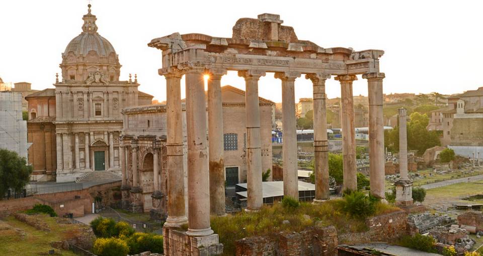 The Temple of Saturn in Roman Forum