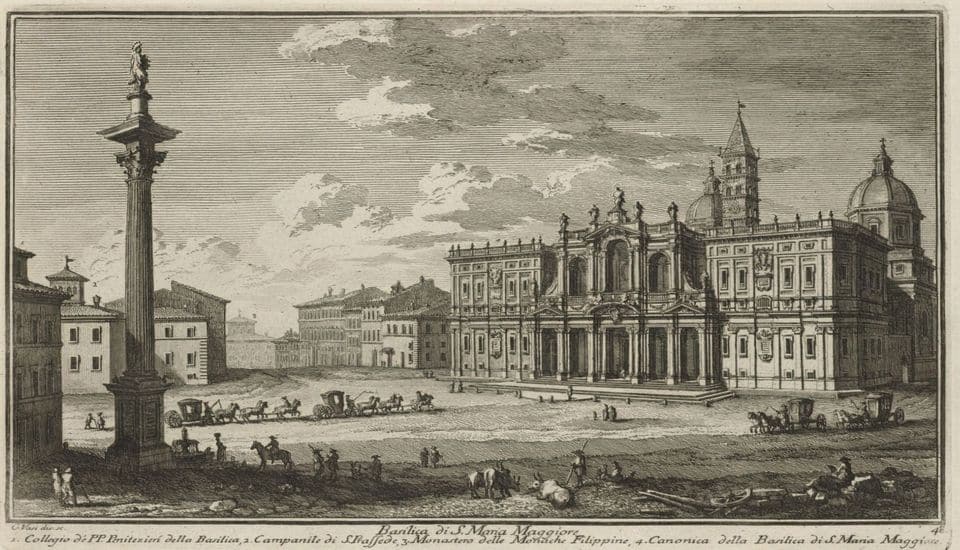 History old photo view Basilica Santa Maria Maggiore Rome History old photo view Basilica Santa Maria Maggiore Rome