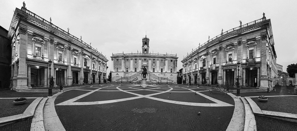  shape of a trapezoid Piazza del Campidoglio Capitoline Hill