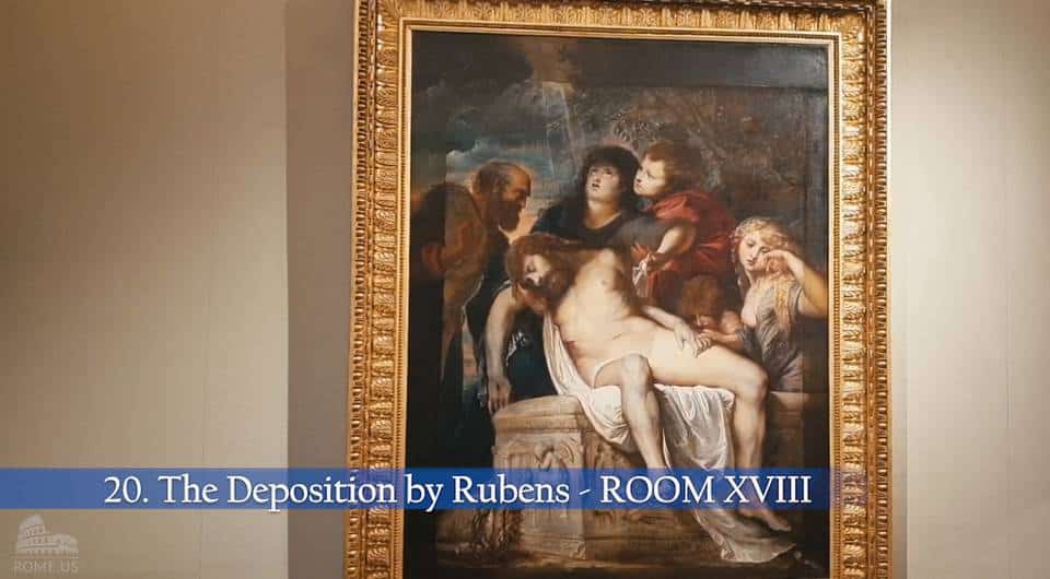 The Deposition by Rubens in Borghese Gallery Rome